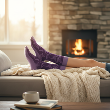 Load image into Gallery viewer, ART SOCKS - Hummingbird lifestyle photo, cozy indoors