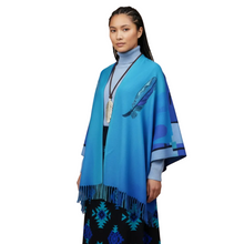 Load image into Gallery viewer, Indigenous model wearing Healing Feather shawl