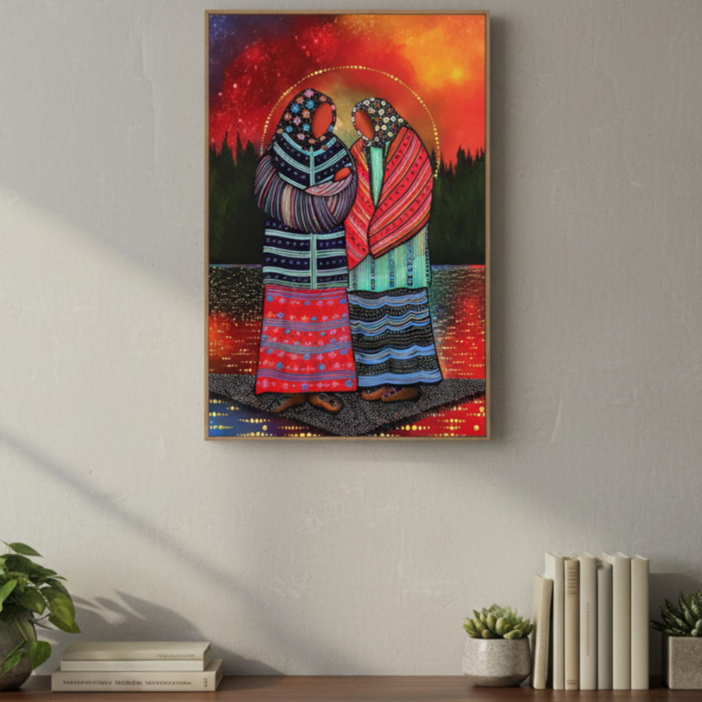 Kookum Wall Plaque by Betty Albert - Indigenous Art | Mocs N More ...