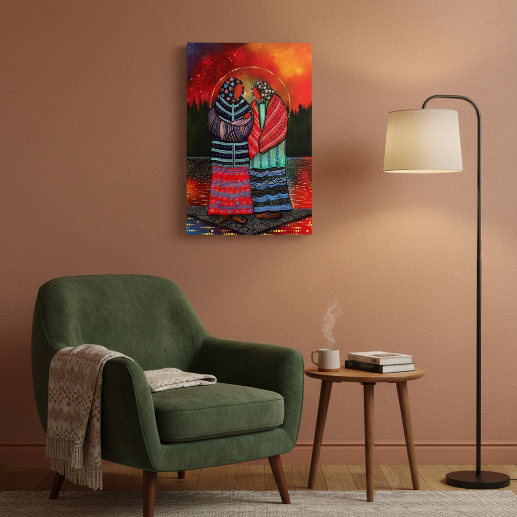 Kookum Wall Plaque by Betty Albert - Indigenous Art | Mocs N More ...