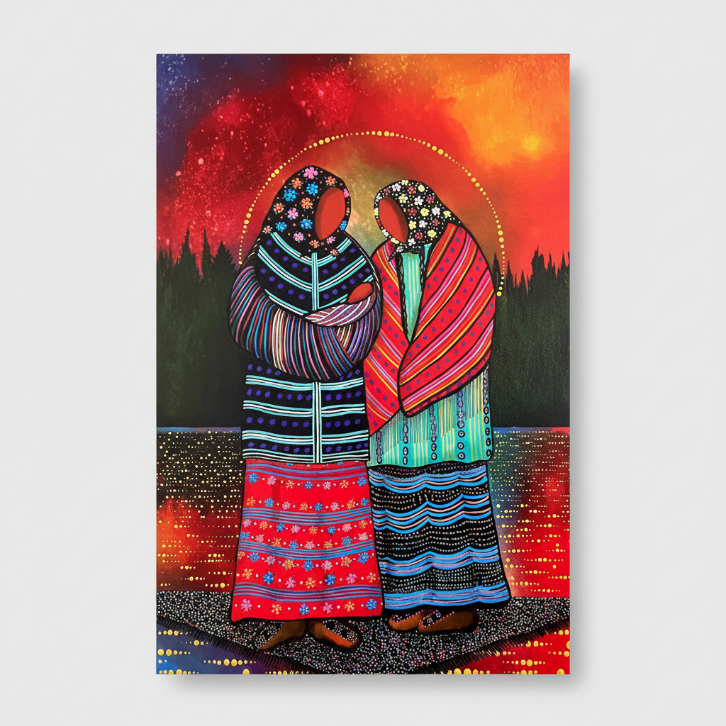 Kookum Wall Plaque by Betty Albert - Indigenous Art | Mocs N More ...