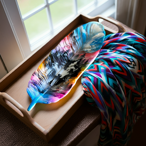 Feather Tray - Wolf Moon