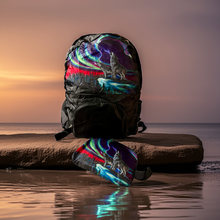 Load image into Gallery viewer, Foldable Indigenous Designed Backpacks - Wolf Song