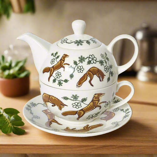 Tea for One Set - NEW Foxes