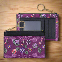Load image into Gallery viewer, Zippered Card Wallet - Ojibwe Florals
