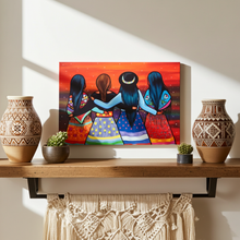 Load image into Gallery viewer, The Sisterhood - Indigenous Art Wall Plaque by Jackie Traverse