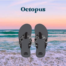 Load image into Gallery viewer, Ladies and Men&#39;s Flip Flops - Indigenous Designed Octopus CLEARANCE