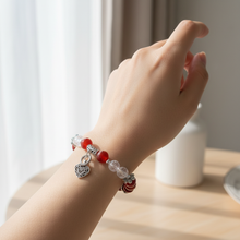 Load image into Gallery viewer, Orange Agate Heart bracelet on wrist - variation 5