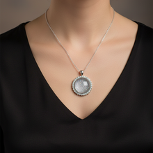 Load image into Gallery viewer, Pendant on black blouse