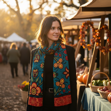 Load image into Gallery viewer, Eco Scarf - Prairie Beadwork