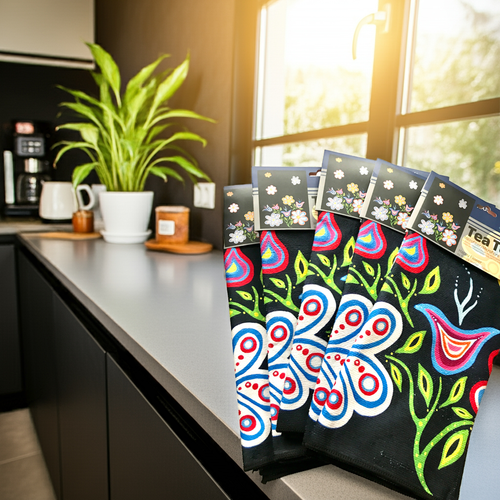 Tea Towels- Happy Flower