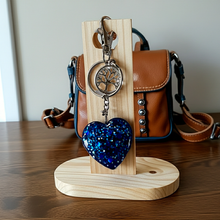Load image into Gallery viewer, Tree of Life Heart Keychain - Handcrafted Epoxy Resin Charm