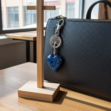 Load image into Gallery viewer, Tree of Life Heart Keychain - Handcrafted Epoxy Resin Charm