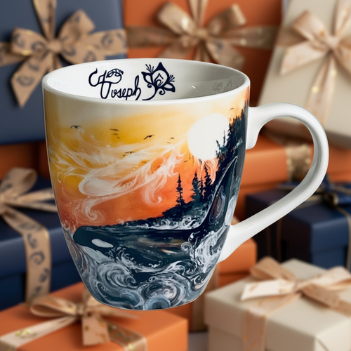 18 Oz - Signature Mugs - New Killer Whale Sunset