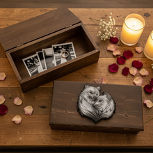 Load image into Gallery viewer, Sacred Bond Wolf Box - Hinged Wedding Landscape