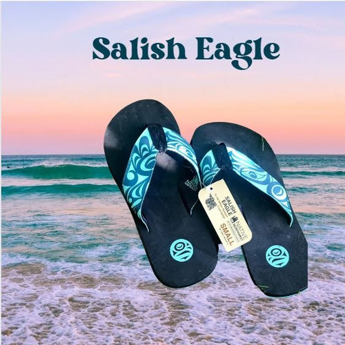 Ladies and Men's Flip Flops - Salish Eagle CLEARANCE