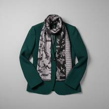 Load image into Gallery viewer, Scarf on forest green jacket