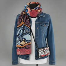 Load image into Gallery viewer, Sleeping Bears Scarf with Matriarch Bear Crossbody