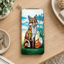 Load image into Gallery viewer, Spirit Fox wallet on a wooden table