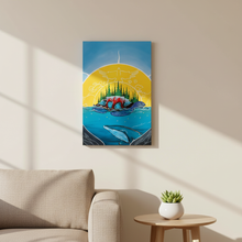 Load image into Gallery viewer, Teach You Our Ways, On Our Land plaque in living room