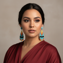 Load image into Gallery viewer, The Perfect Match Earrings - burgundy blouse