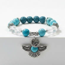 Load image into Gallery viewer, Turquoise Thunderbird Bracelet - White Box Style