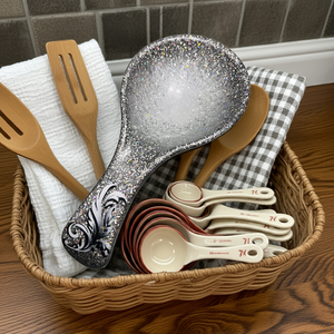 NEW Spoon Rest - Silver Feather