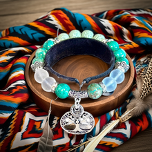 Load image into Gallery viewer, Mocs N More Totem Bracelets - Green Howlite Tree of Life