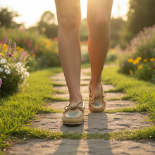 Load image into Gallery viewer, Wearing Moccasins - Garden Path