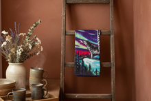 Load image into Gallery viewer, Wolf Song Tea Towel - Vintage Display