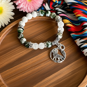 Mocs N More Totem Bracelets - Tree Agate  Wolf