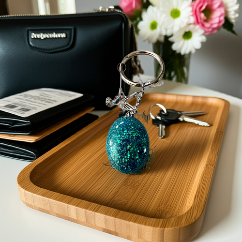 Mocs N More - Hummingbird Turquoise Keychain