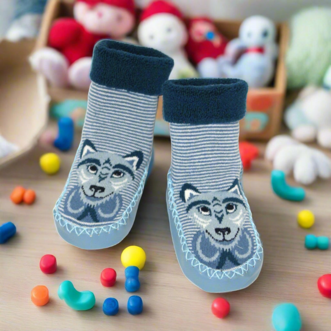 Baby Booties - Wolf