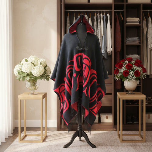 Hooded Fashion Wrap - Formline
