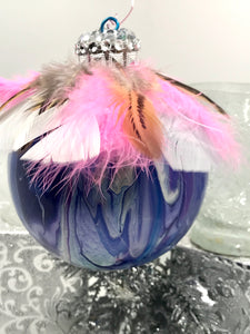 Mocs N More Ornaments - Purple Maze & Pink Feathers