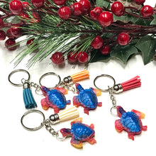Load image into Gallery viewer, Mocs N More - Turtle Keychains Rainbow