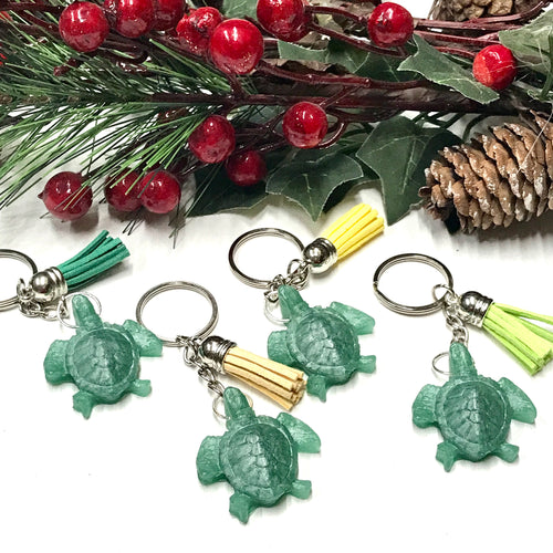 Mocs N More - Turtle Keychains Green