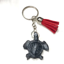 Load image into Gallery viewer, Mocs N More - Turtle Keychains Metallic Black